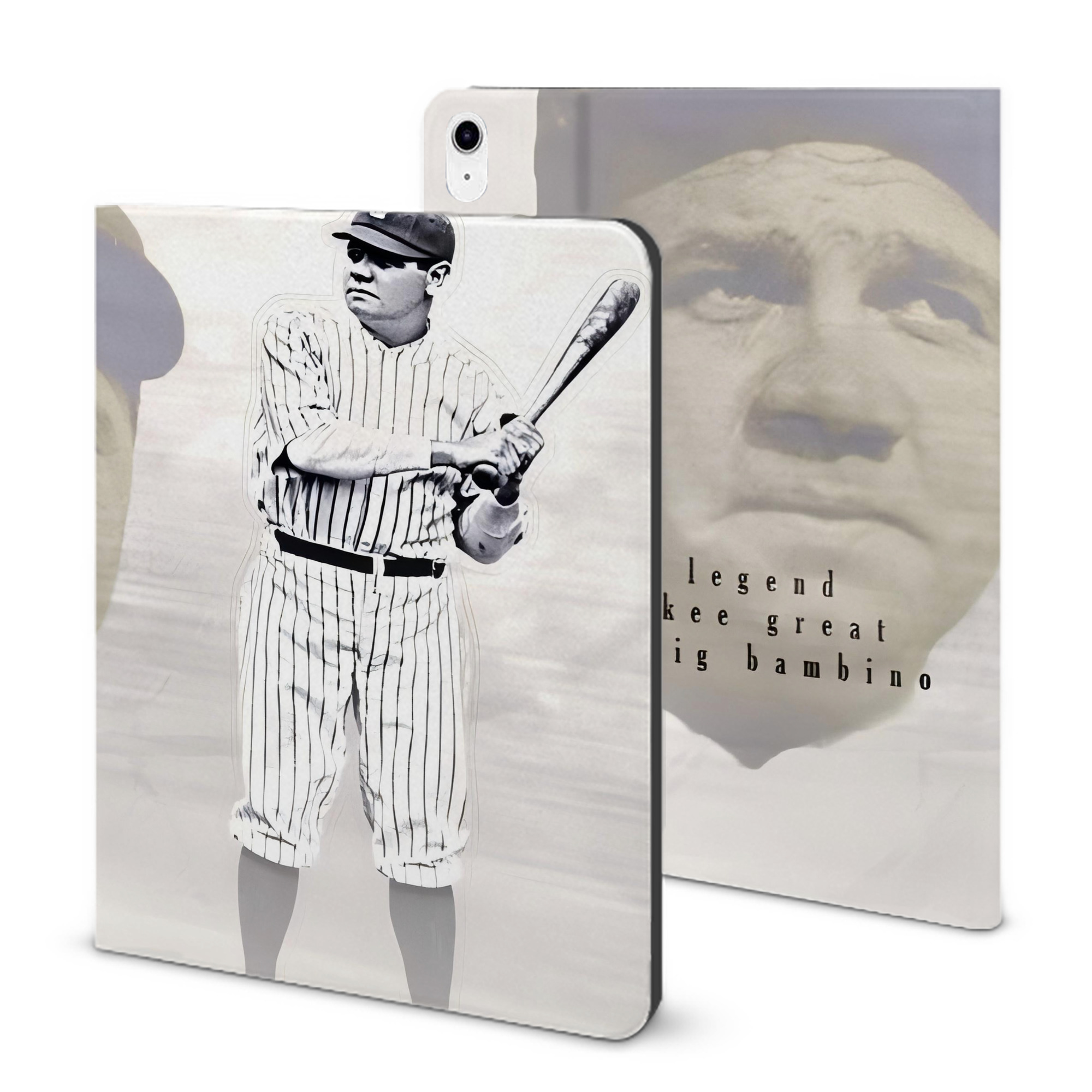 Babe Ruth 25 IPad Case Without Pencil Slot – Book-Style Cover With PU Leather & TPU – Slim, Durable, Scratch-Resistant, Full Protection & Easy Access